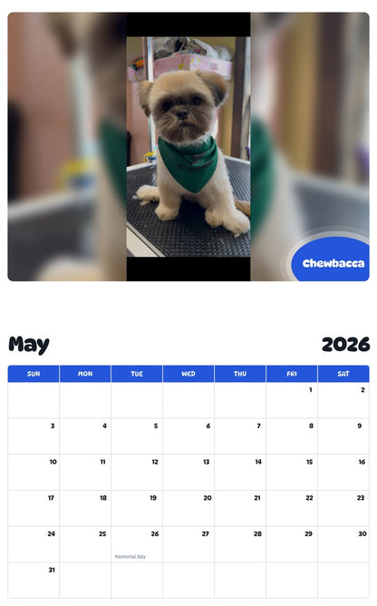 2026 - 2027 Chewbacca - Pawidols Pet Calendar