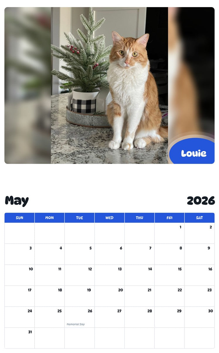 2026 - 2027 Louie - Pawidols Pet Calendar