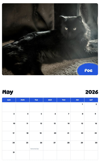 2026 - 2027 Poe - Pawidols Pet Calendar