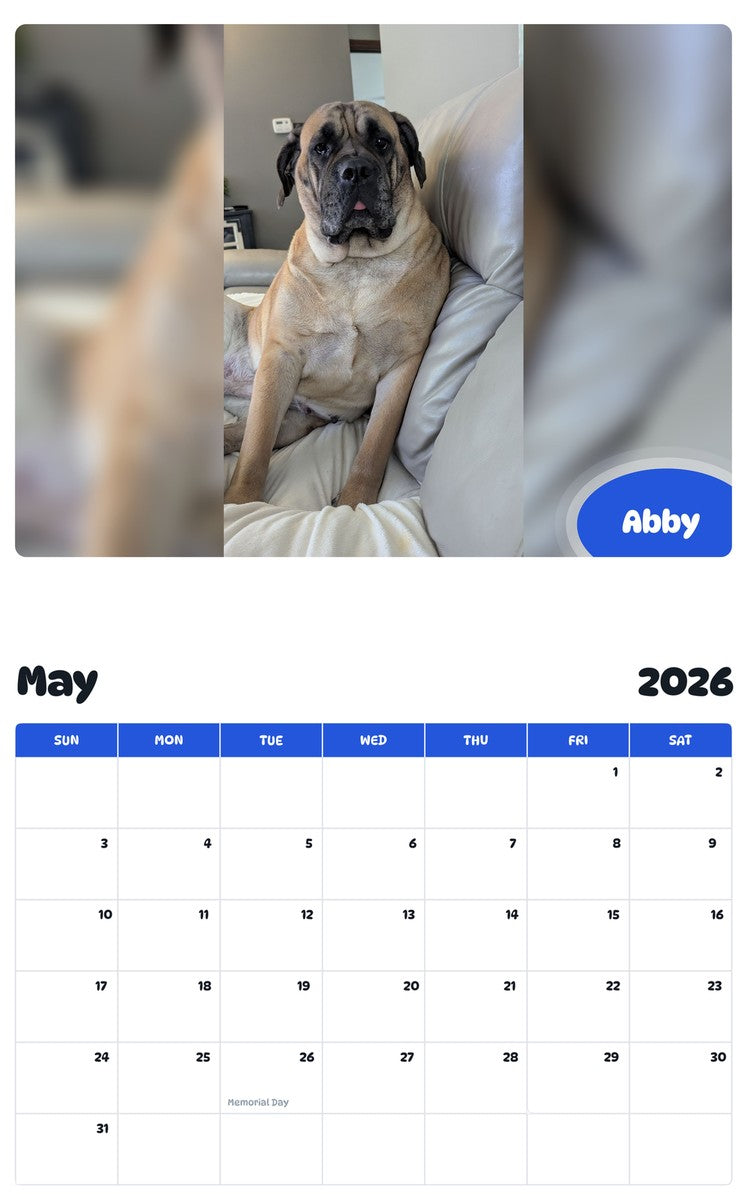 2026 - 2027 Abby - Pawidols Pet Calendar