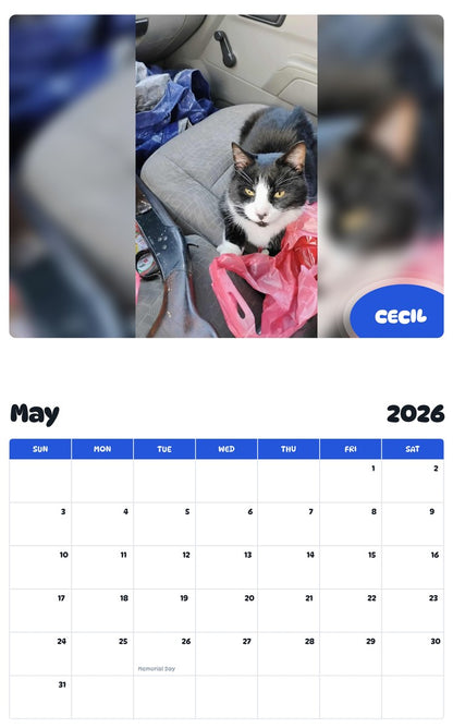 2026 - 2027 CECIL - Pawidols Pet Calendar
