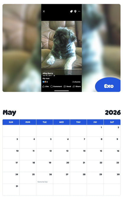 2026 - 2027 Exo - Pawidols Pet Calendar