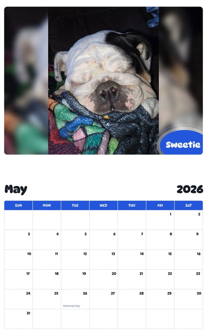 2026 - 2027 Sweetie - Pawidols Pet Calendar