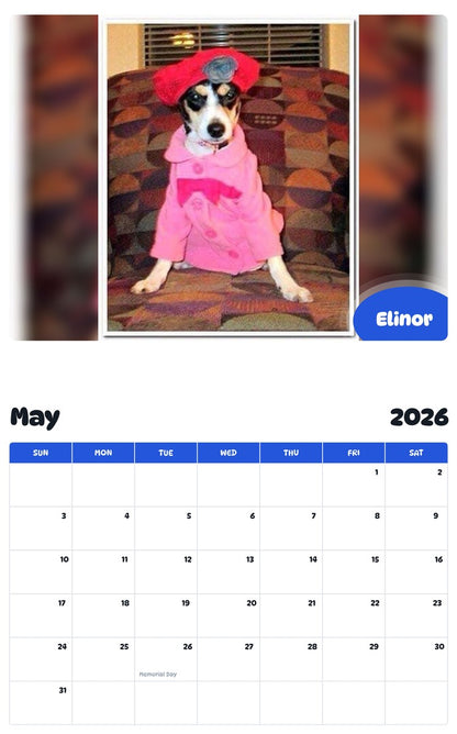 2026 - 2027 Elinor - Pawidols Pet Calendar