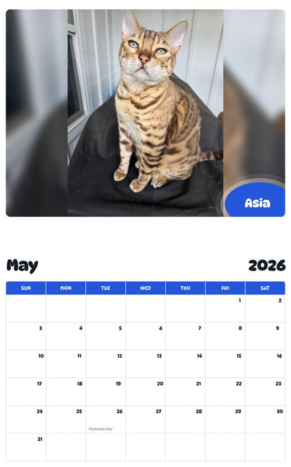 2026 - 2027 Asia - Pawidols Pet Calendar