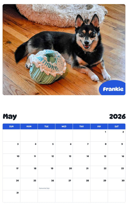 2026 - 2027 Frankie - Pawidols Pet Calendar