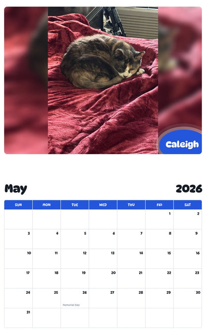 2026 - 2027 Caleigh - Pawidols Pet Calendar