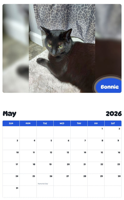 2026 - 2027 Bonnie - Pawidols Pet Calendar