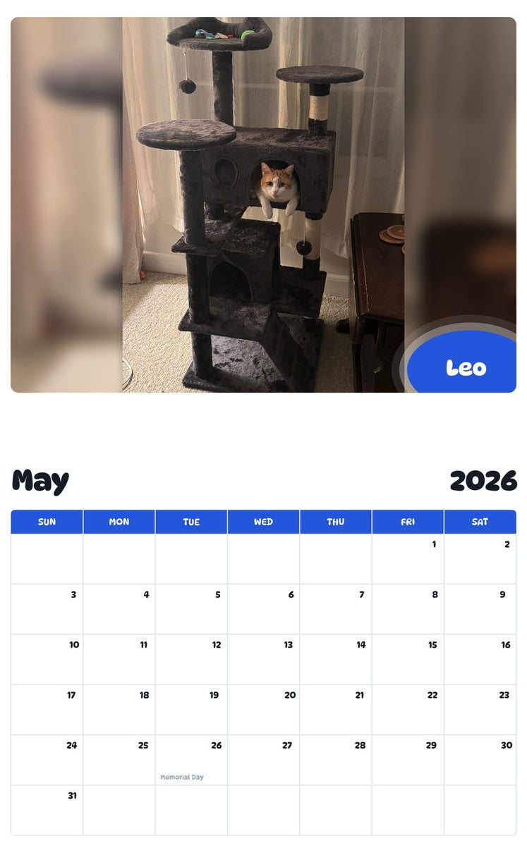 2026 - 2027 Leo - Pawidols Pet Calendar