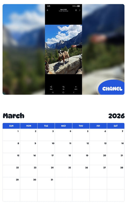 November 2025 - October 2026 CHANEL - Pawidols Pet Calendar
