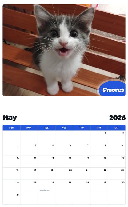 2026 - 2027 S'mores - Pawidols Pet Calendar