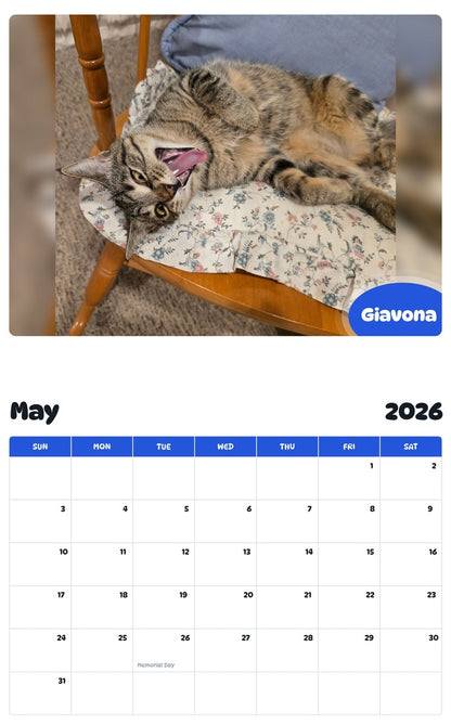 2026 - 2027 Giavona - Pawidols Pet Calendar
