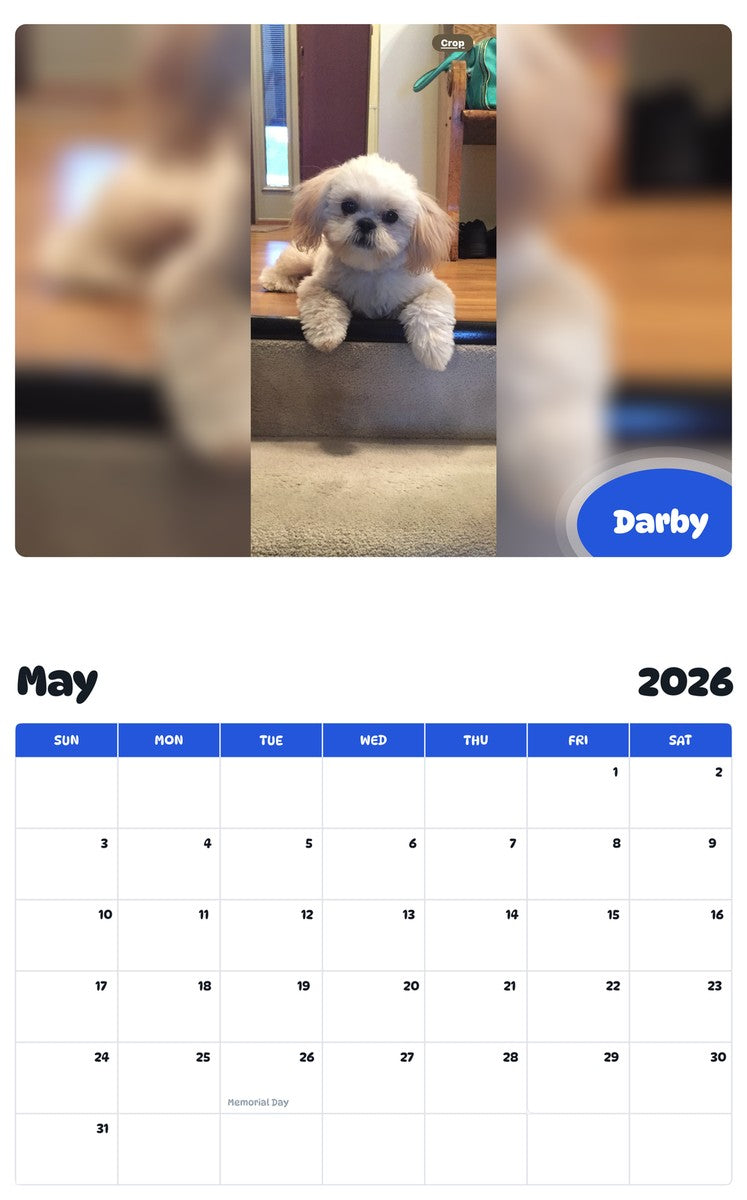 2026 - 2027 Darby - Pawidols Pet Calendar