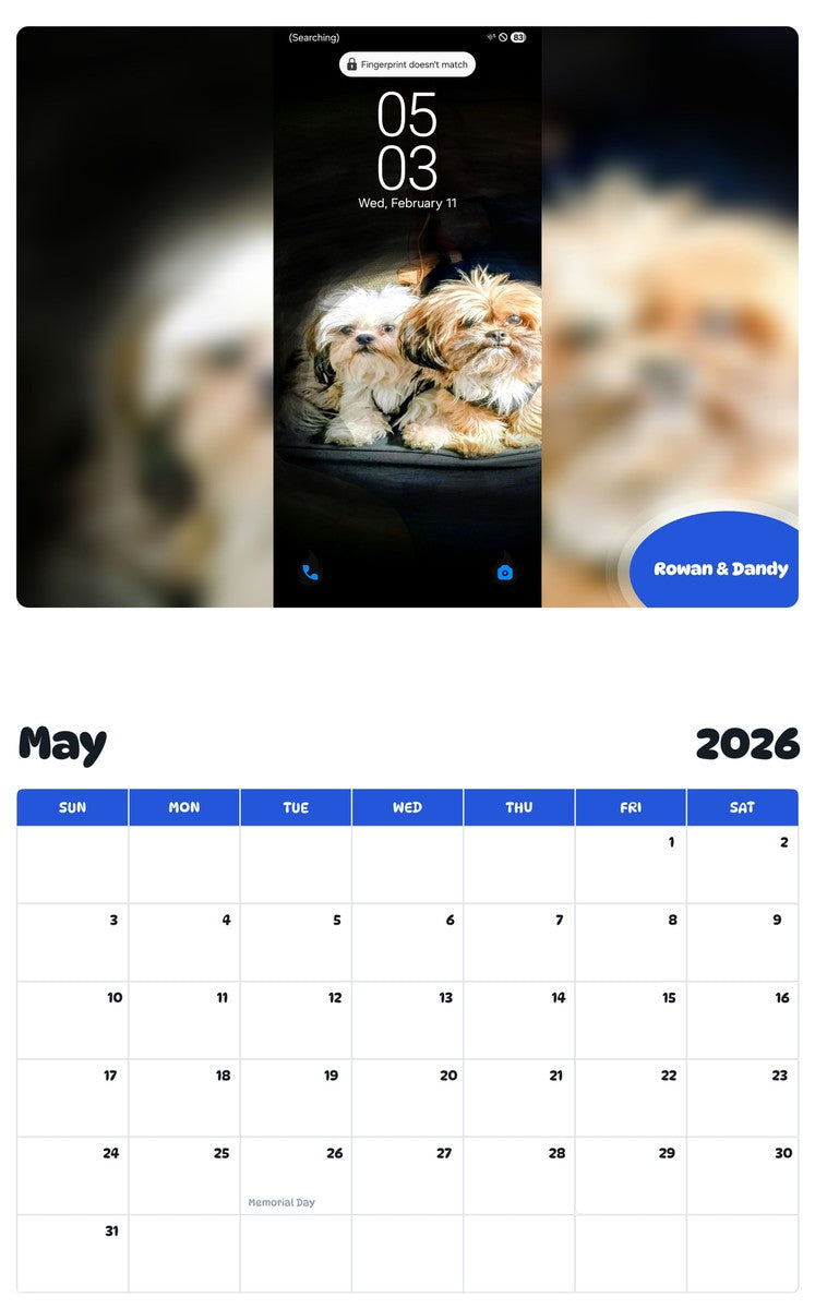 2026 - 2027 Rowan & Dandy - Pawidols Pet Calendar