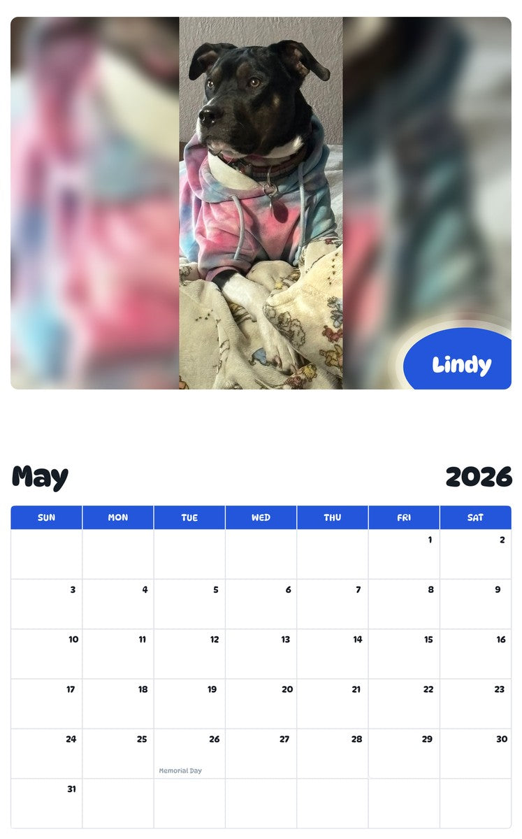 2026 - 2027 Lindy - Pawidols Pet Calendar