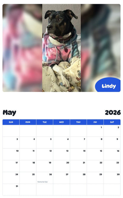 2026 - 2027 Lindy - Pawidols Pet Calendar