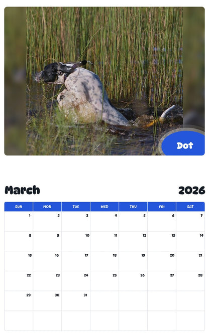 November 2025 - October 2026 Dot - Pawidols Pet Calendar