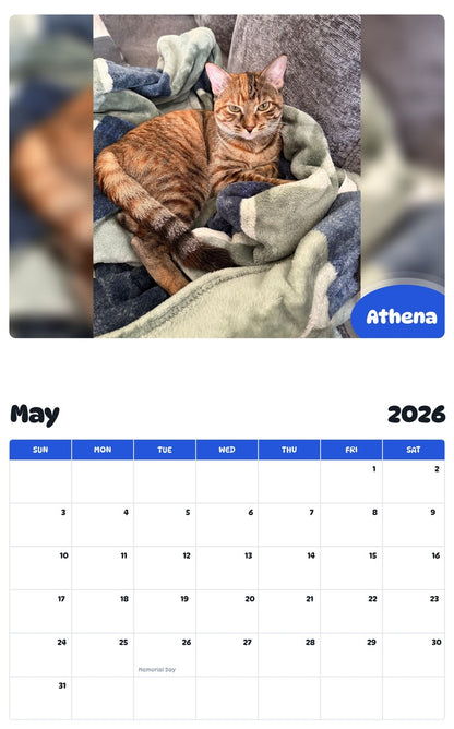 2026 - 2027 Athena - Pawidols Pet Calendar