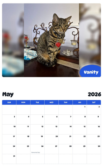 2026 - 2027 Vanity - Pawidols Pet Calendar