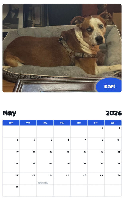 2026 - 2027 Karl - Pawidols Pet Calendar