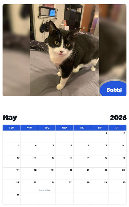 2026 - 2027 Bobbi - Pawidols Pet Calendar