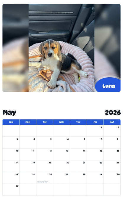 2026 - 2027 Luna - Pawidols Pet Calendar