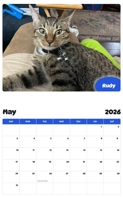 2026 - 2027 Rudy - Pawidols Pet Calendar