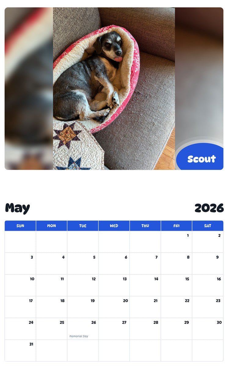 2026 - 2027 Scout - Pawidols Pet Calendar