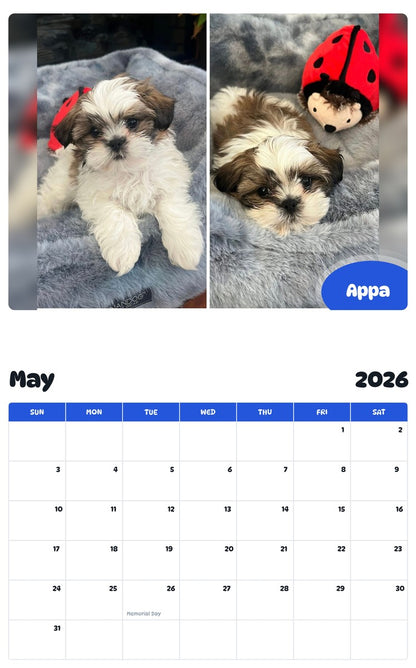 2026 - 2027 Appa - Pawidols Pet Calendar