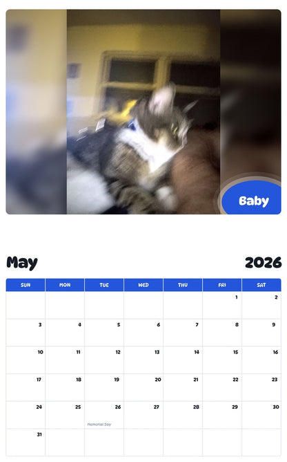 2026 - 2027 Baby - Pawidols Pet Calendar