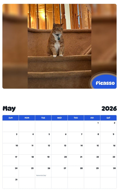 2026 - 2027 Picasso - Pawidols Pet Calendar