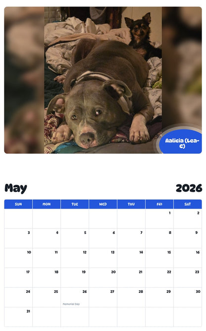 2026 - 2027 Aalicia (Lea-C) - Pawidols Pet Calendar