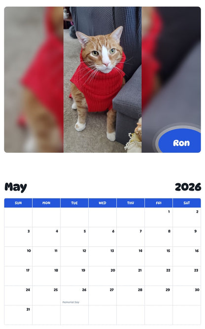 2026 - 2027 Ron - Pawidols Pet Calendar