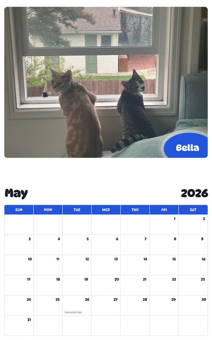2026 - 2027 Bella - Pawidols Pet Calendar