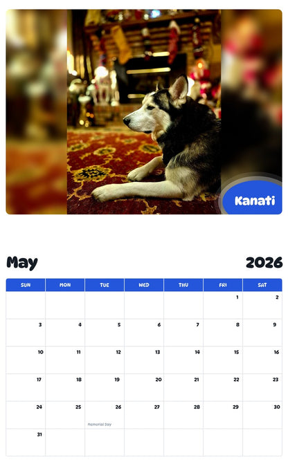 2026 - 2027 Kanati - Pawidols Pet Calendar