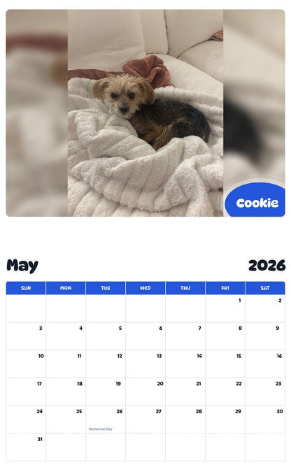 2026 - 2027 Cookie - Pawidols Pet Calendar