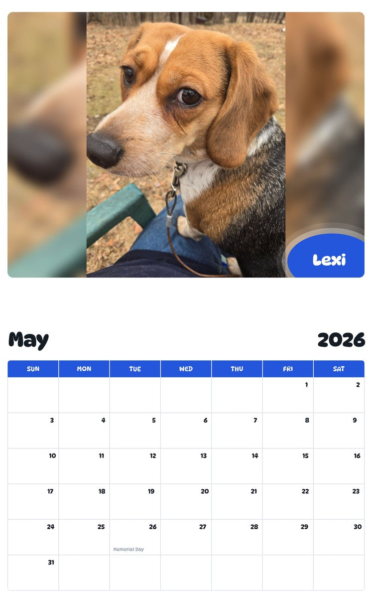 2026 - 2027 Lexi - Pawidols Pet Calendar