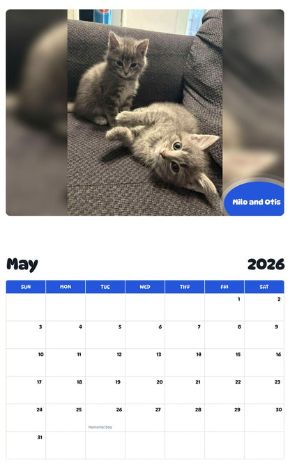 2026 - 2027 Milo and Otis - Pawidols Pet Calendar