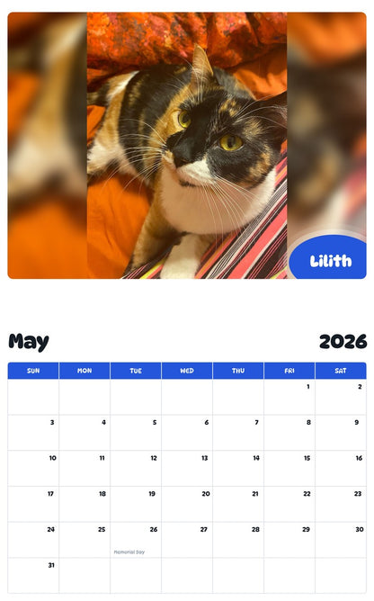2026 - 2027 Lilith - Pawidols Pet Calendar