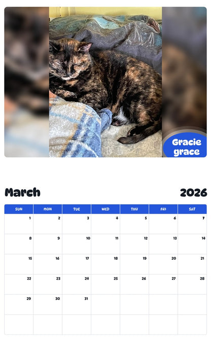 November 2025 - October 2026 Gracie grace - Pawidols Pet Calendar