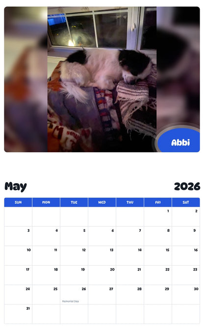 2026 - 2027 Abbi - Pawidols Pet Calendar