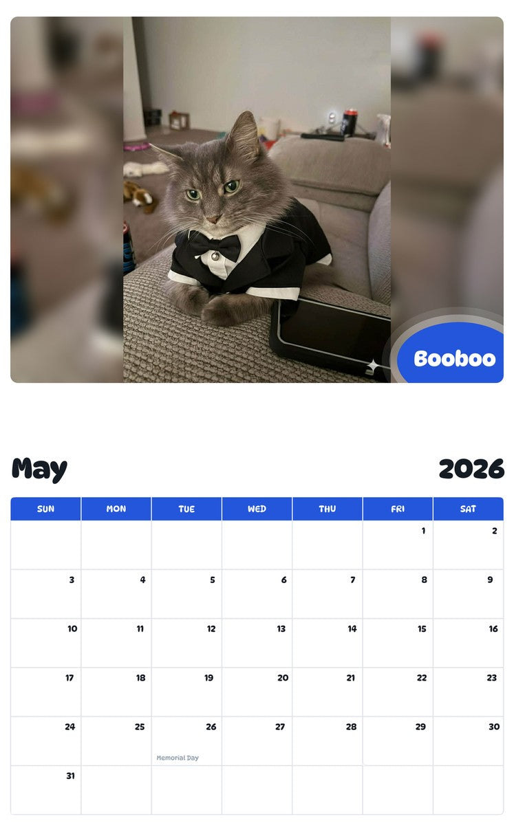 2026 - 2027 Booboo - Pawidols Pet Calendar