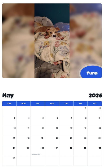 2026 - 2027 Yuna - Pawidols Pet Calendar