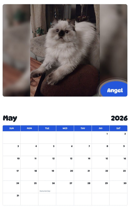 2026 - 2027 Angel - Pawidols Pet Calendar
