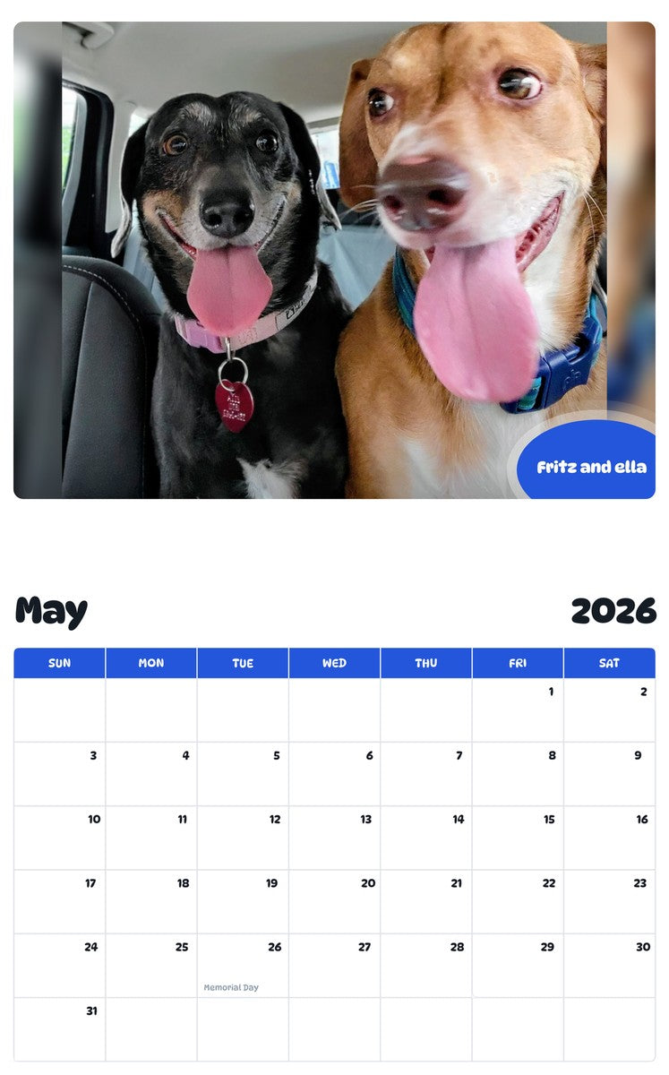 2026 - 2027 Fritz and ella - Pawidols Pet Calendar