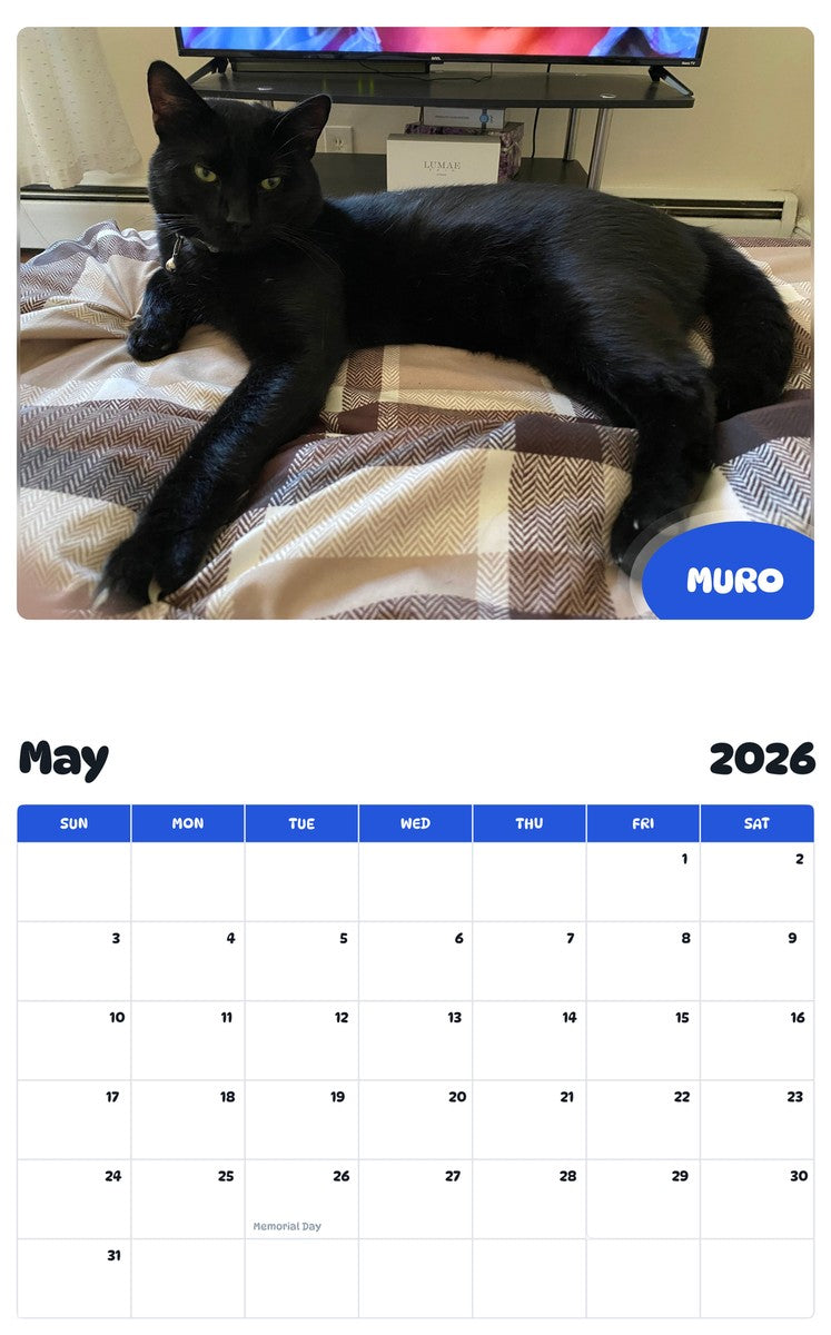 2026 - 2027 MURO - Pawidols Pet Calendar