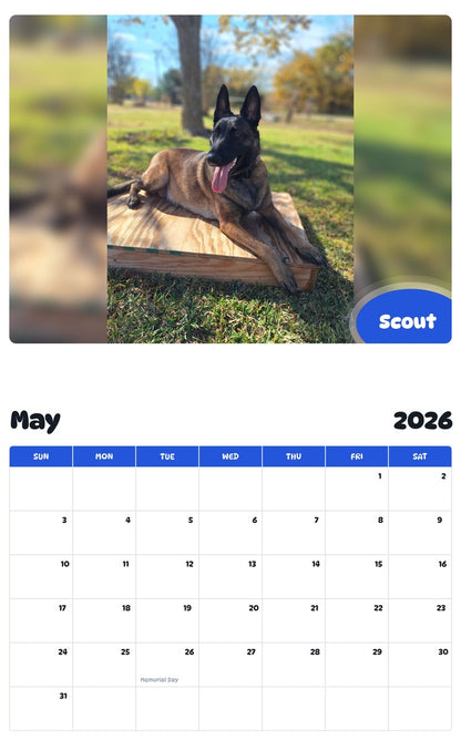 2026 - 2027 Scout - Pawidols Pet Calendar