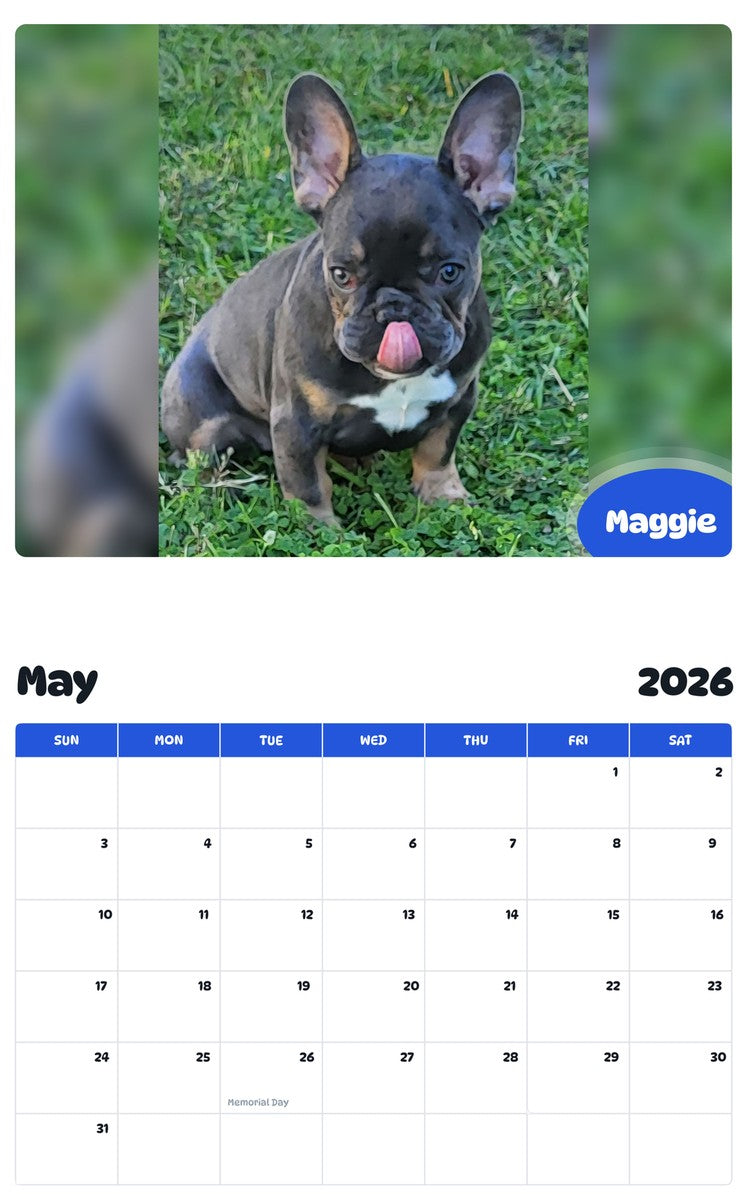 2026 - 2027 Maggie - Pawidols Pet Calendar