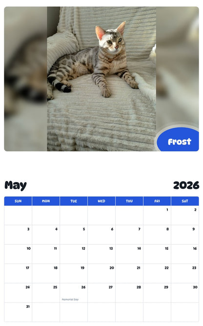 2026 - 2027 Frost - Pawidols Pet Calendar