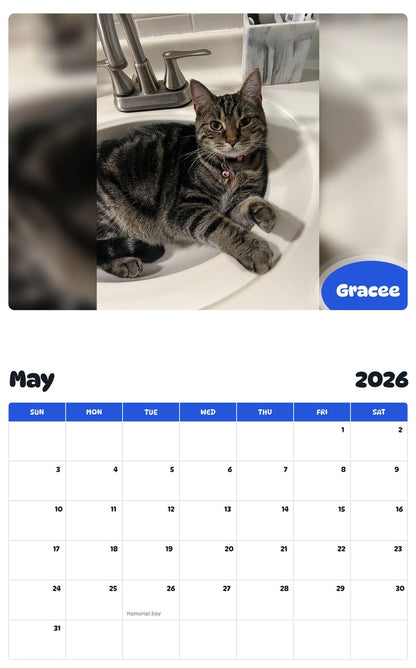 2026 - 2027 Gracee - Pawidols Pet Calendar